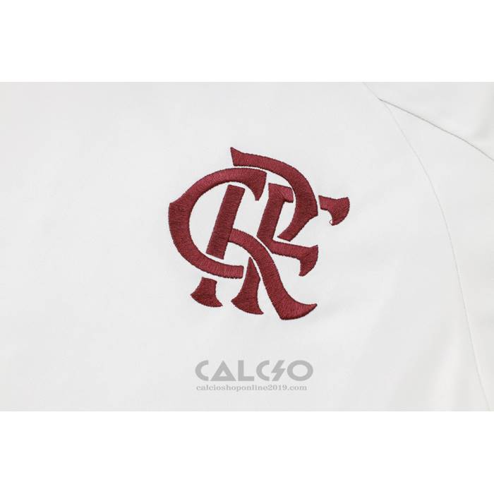 Tuta da Track Flamengo Manica Corta 2024-2025 Bianco - Pantaloncini